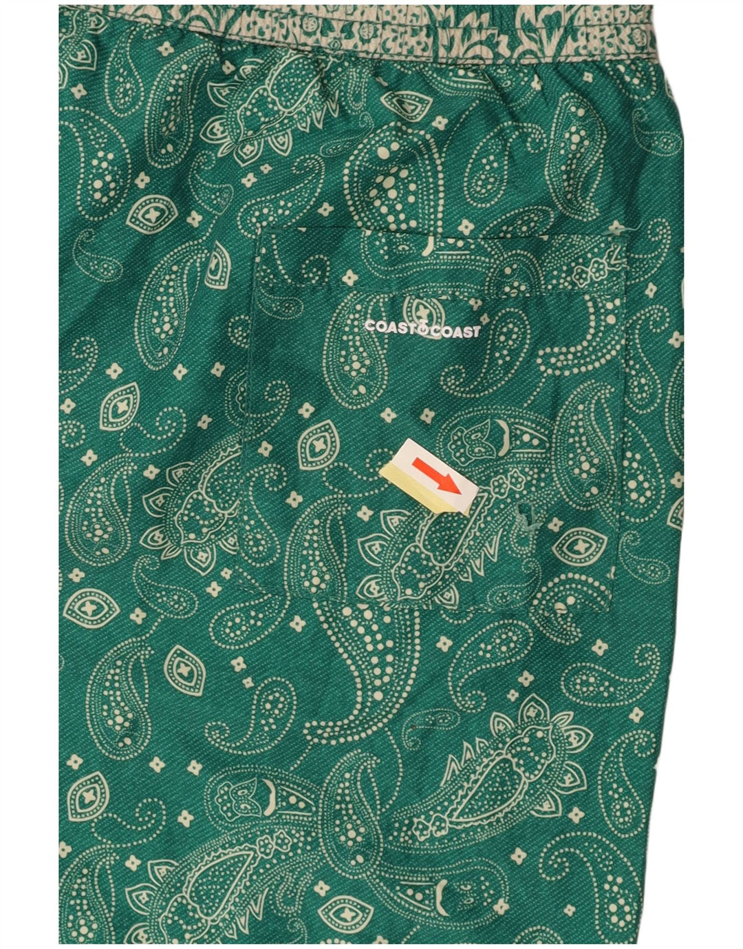 COAST Muške kratke hlače za plivanje Large Green Paisley