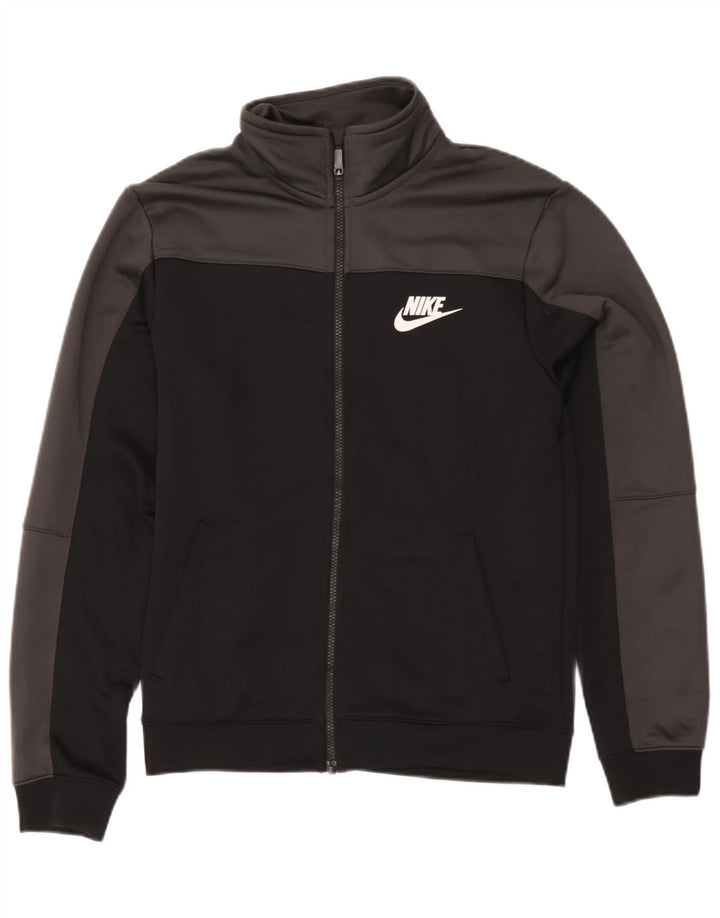 Nike Muška gornja jakna od trenirke Mala crna poliesterska boja