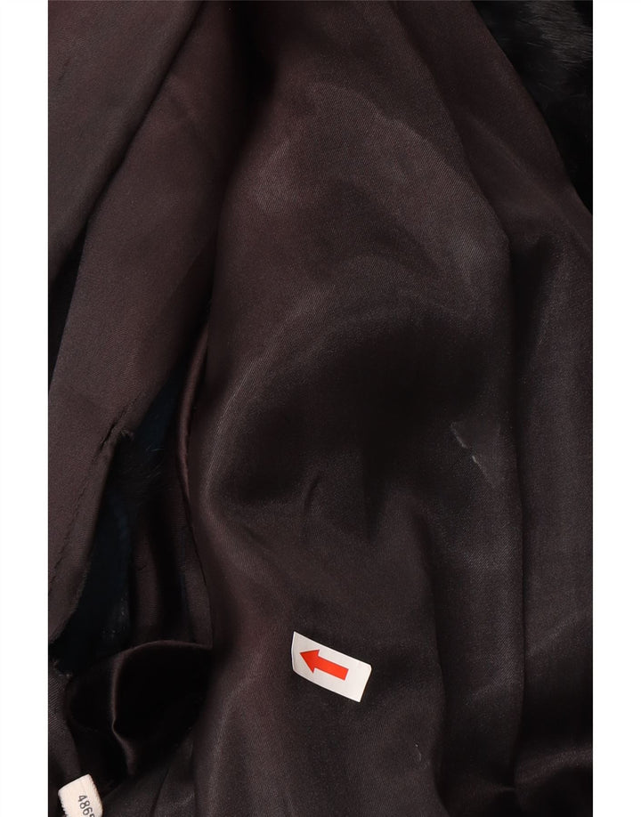 Vintage ženska krznena jakna EU 48 2XL crna od pravog krzna