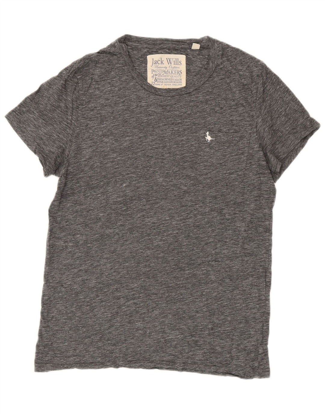 Jack Wills Muška majica kratkih rukava Srednje sivi flekasti pamuk