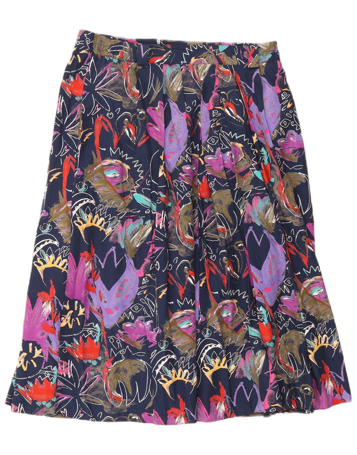 Vintage ženska lepršava suknja s apstraktnim uzorkom EU 42 velika W30 u više boja