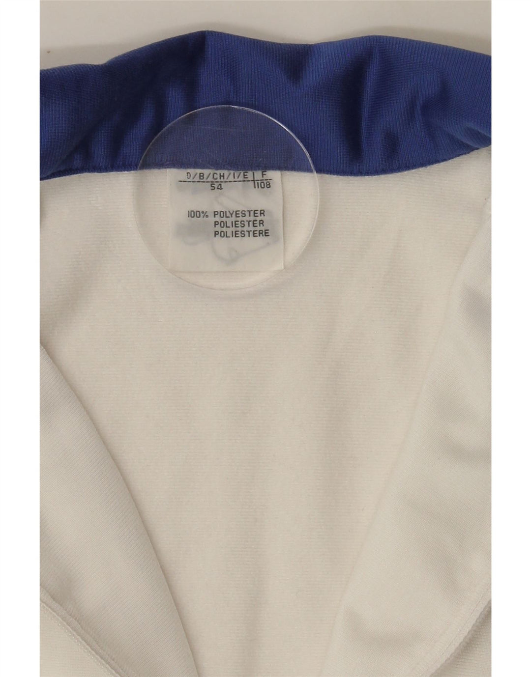 VINTAGE Mens Graphic Tracksuit Top Jacket IT 54 XL White Polyester Vintage Vintage and Second-Hand Vintage from Messina Hembry 