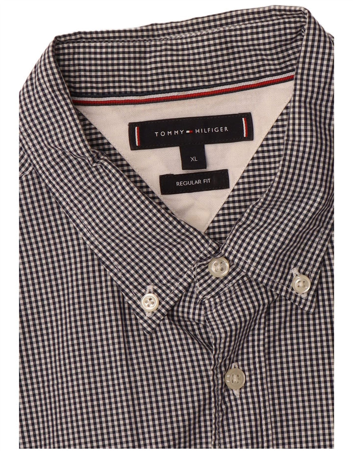 TOMMY HILFIGER muška majica standardnog kroja XL siva gingham