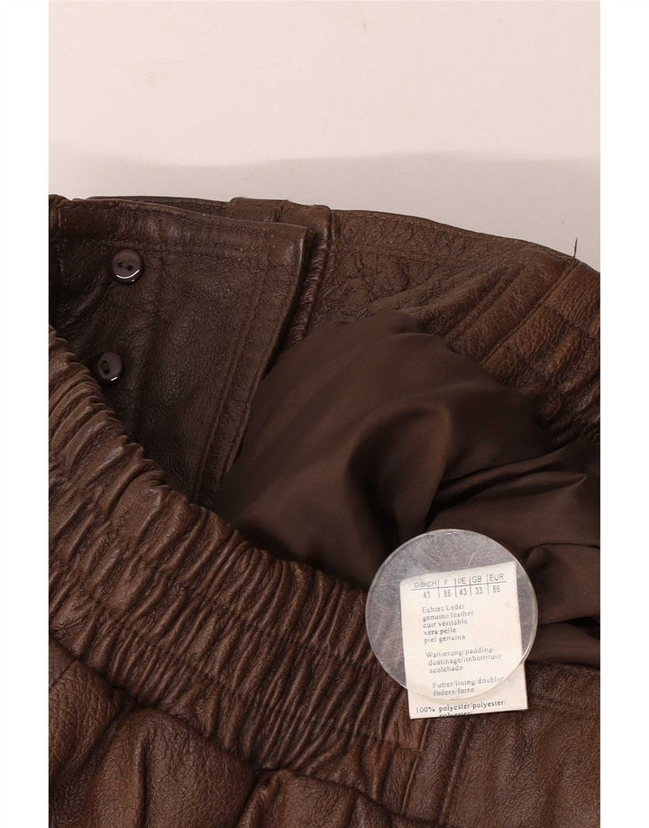 Vintage Mens Leather Jacket UK 33 XS Beige