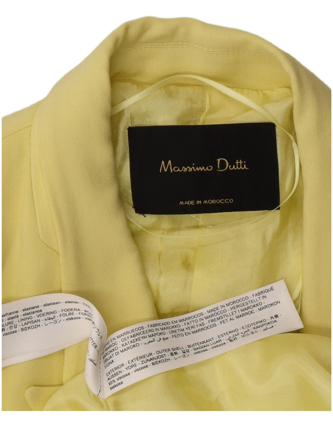 Ženski kaput Massimo Dutti EU 42, velika žuta viskoza