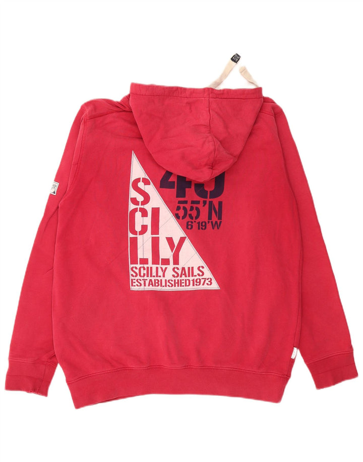 VINTAGE muška majica s kapuljačom srednje veličine, crveni pamuk