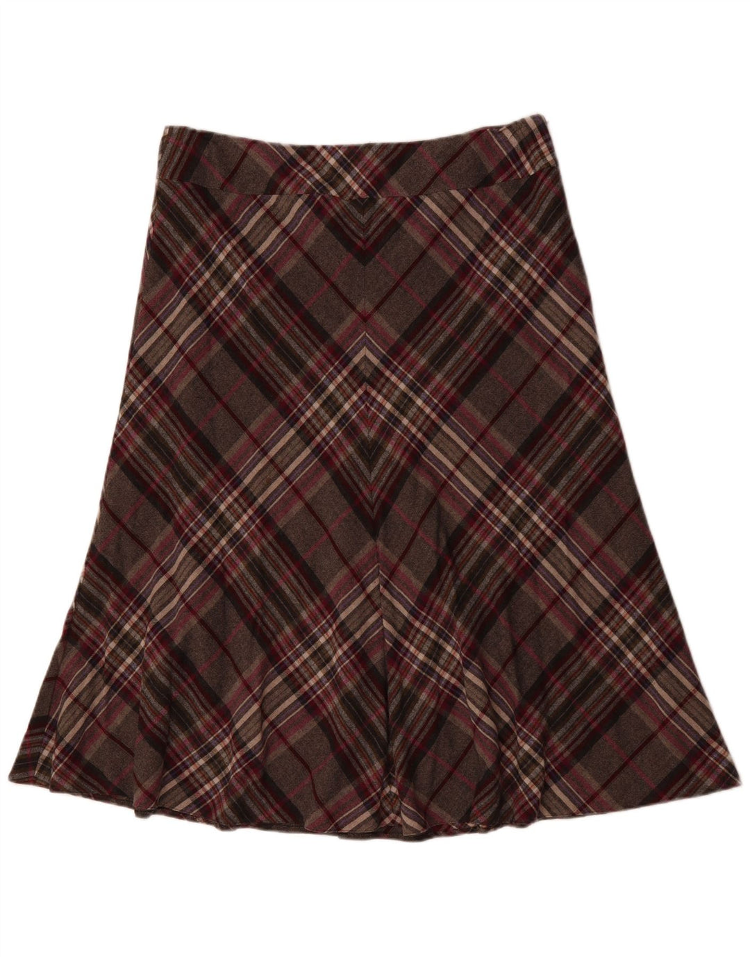 VIYELLA ženska suknja A-kroja UK 16 Large W36 Siva karirana vuna