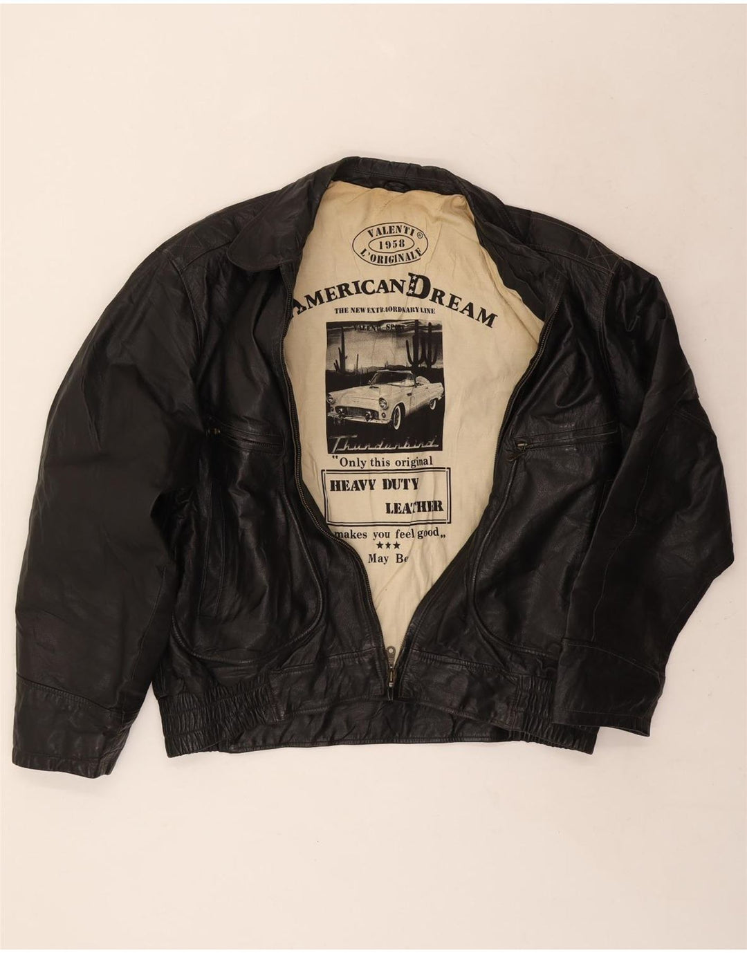 Vintage muška kožna jakna IT 56 3XL crna