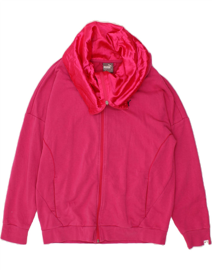 PUMA Womens Tracksuit Top Jacket Size 14 Large Pink Vintage Puma and Second-Hand Puma from Messina Hembry 