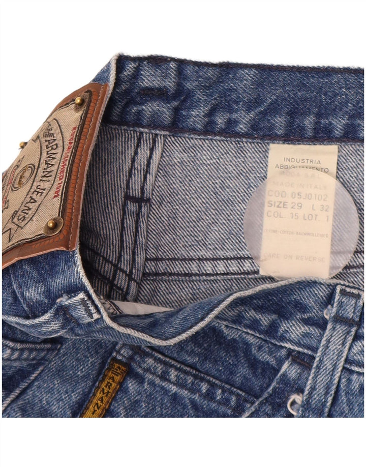 ARMANI Ženske traper kratke hlače visokog struka W29 Srednje plavi pamuk