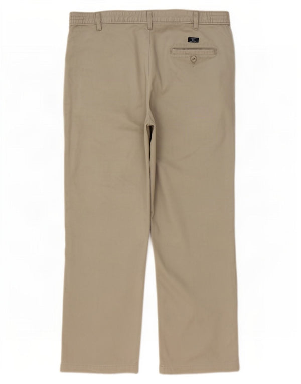 Marks & Spencer muške plave Harbor chino hlače s klinovima W44 L31 Kaki