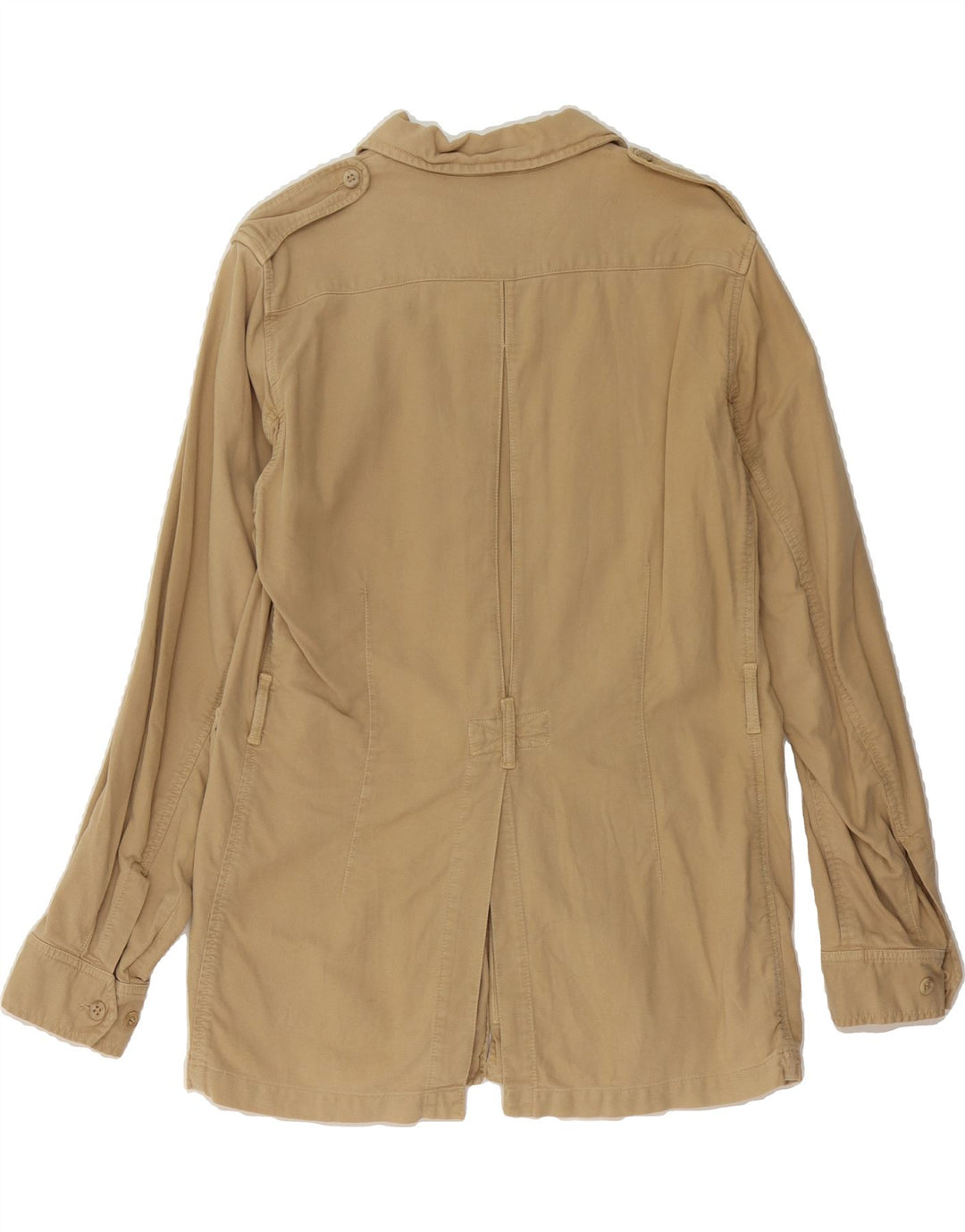 THINK PINK Womens Military Jacket UK 16 Large Beige Vintage Think Pink and Second-Hand Think Pink from Messina Hembry 
