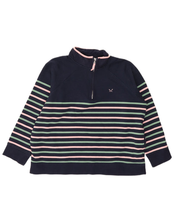 Crew Clothing Ženska majica s kratkim rukavima UK 16 Veliki tamnoplavi prugasti