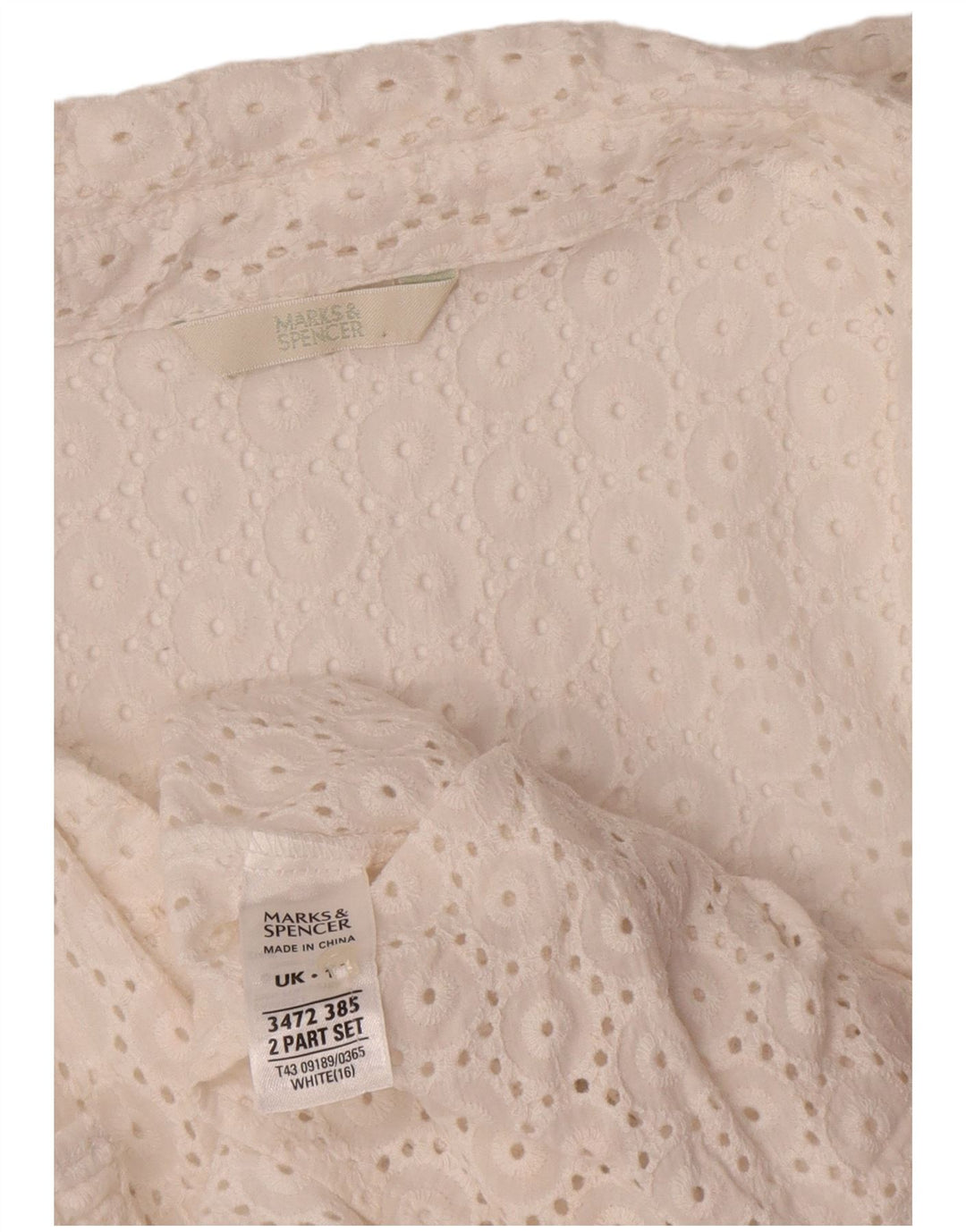Marks & Spencer ženska prozirna košulja bluza UK 16 velika bijela
