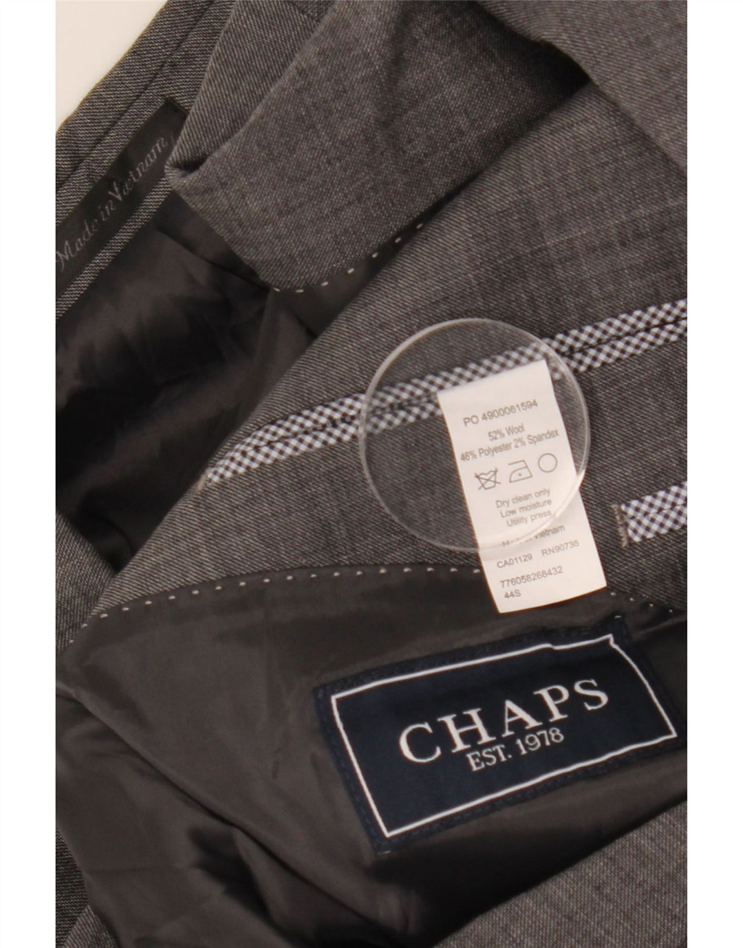 CHAPS Muška jakna sa 2 gumba UK 44 2XL siva vuna