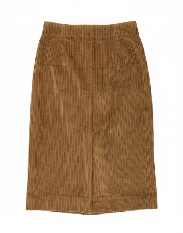 VINTAGE Womens Corduroy Skirt W30 Medium Beige