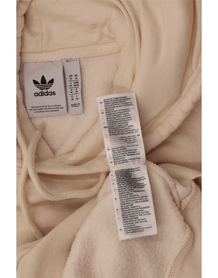 Adidas muška majica s kapuljačom Srednje bež pamuk