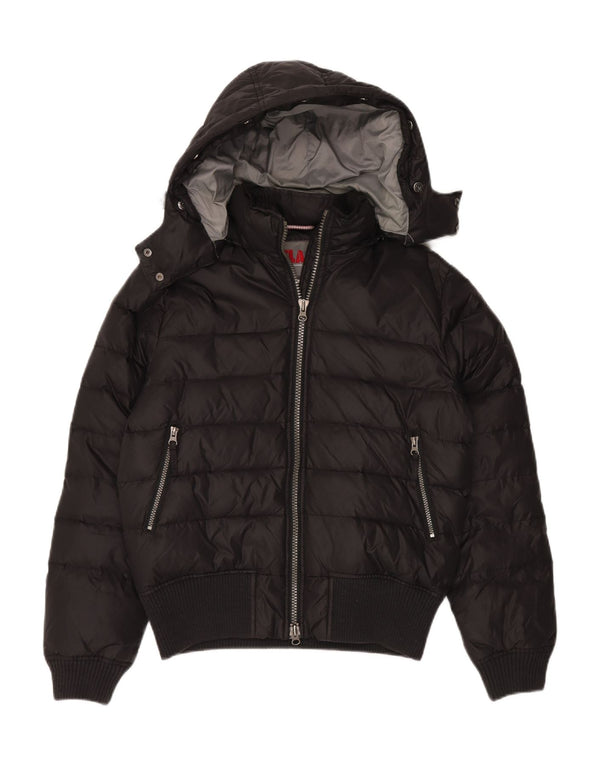 SLAM ženska podstavljena jakna s kapuljačom UK 14 Srednji crni najlon