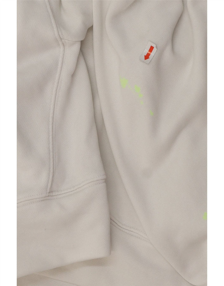 ADIDAS ženska prevelika kratko majica s kapuljačom UK 10 Mali bijeli pamuk