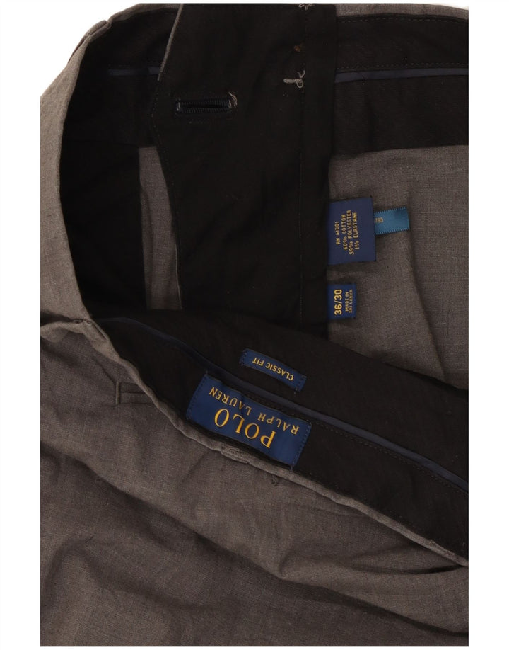 POLO RALPH LAUREN Muške ravne chino hlače klasičnog kroja W36 L30 sive