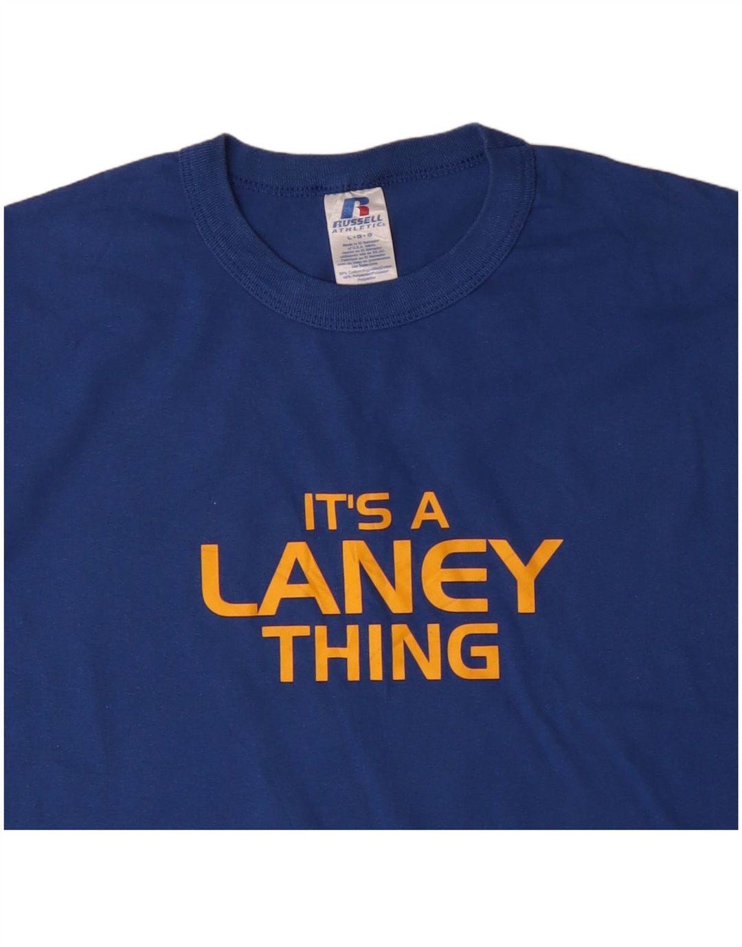 RUSSELL ATHLETIC Velika plava pamučna majica s grafičkim motivima