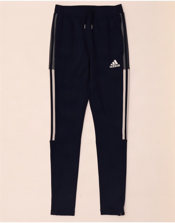 Adidas ženske hlače za trenirku UK 10 male tamnoplave poliesterske