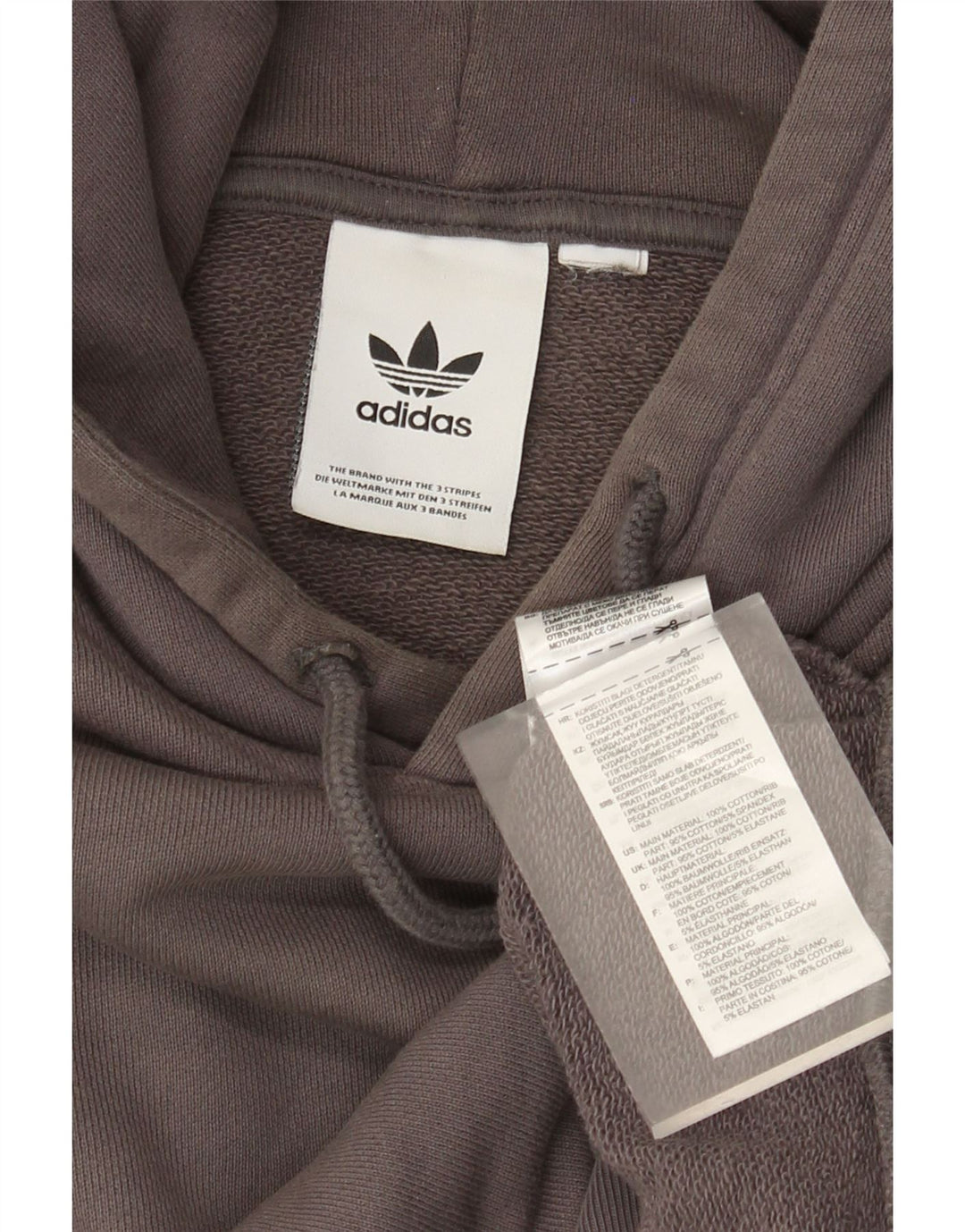 Adidas muška majica s kapuljačom srednje sivi pamuk