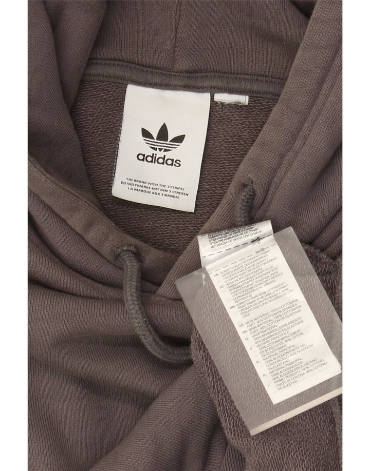 Adidas muška majica s kapuljačom srednje sivi pamuk