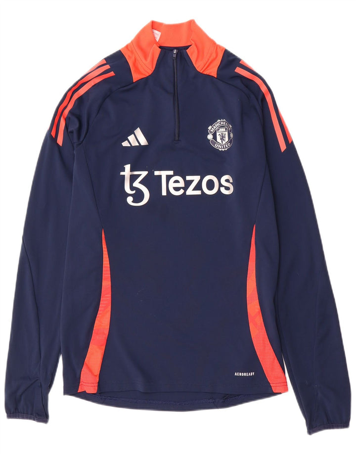 ADIDAS Boys Manchester United Pulover Trenirka Top 15-16 Years Mornarsko plava