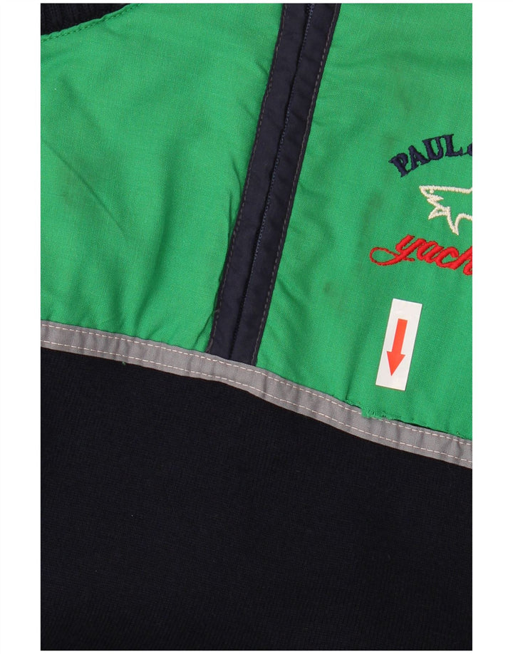 Paul & Shark muški džemper s izrezom s patentnim zatvaračem srednje tamnoplave djevičanske vune