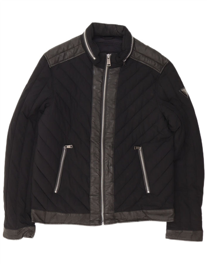 Guess muška podstavljena jakna UK 42 XL crni polietilen