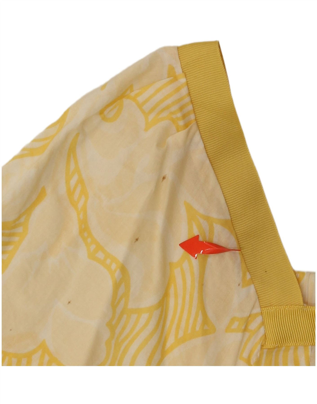 MOSSIMO ženski gornji dio kratke bluze UK 16 Veliki žuti cvjetni pamuk