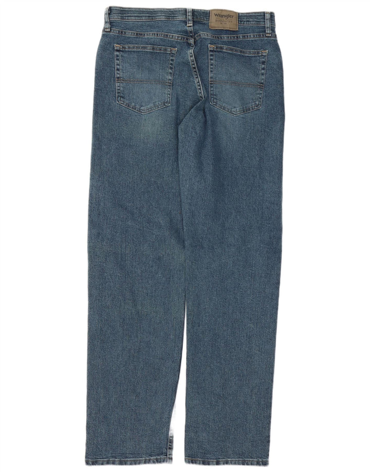 Wrangler muške ravne traperice W32 L34 plavi pamuk