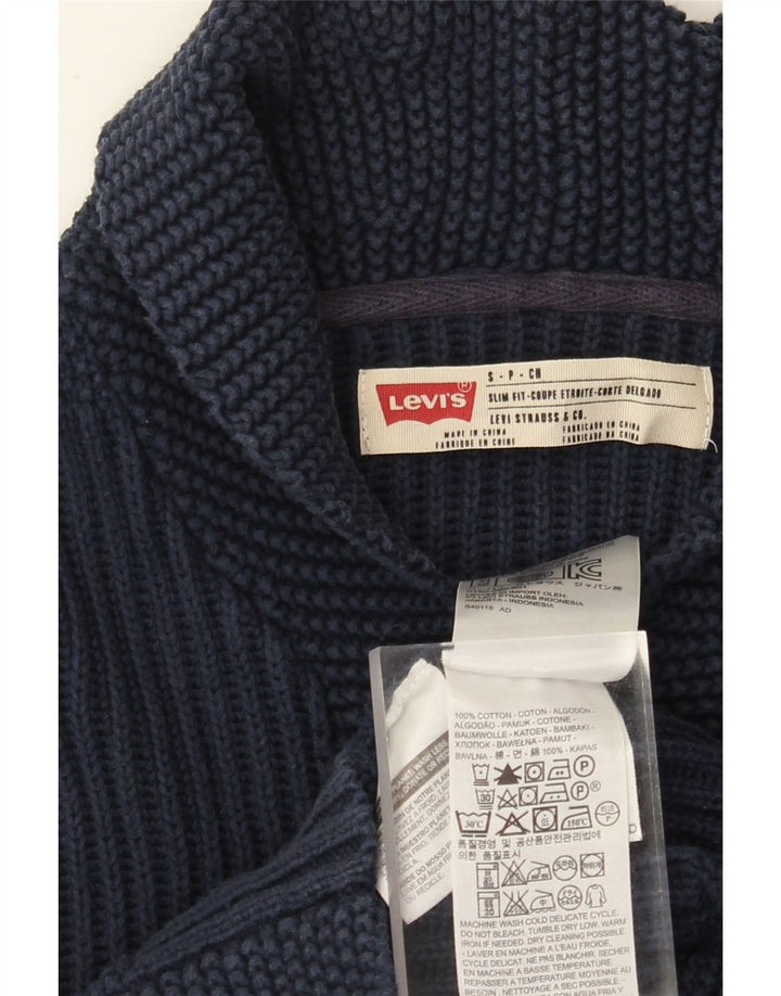 Levi's muški uski kardigan džemper mali tamnoplavi pamuk