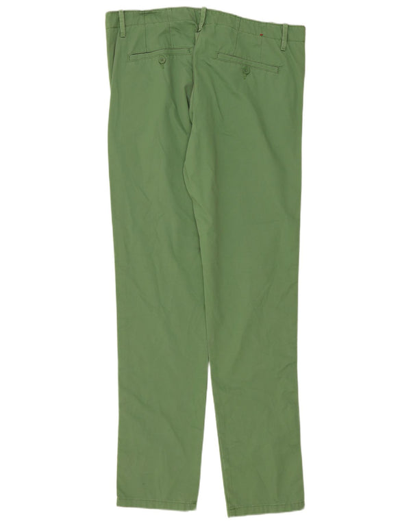 Benetton muške uske chino hlače IT 50 Large W36 L33 Zeleni pamuk