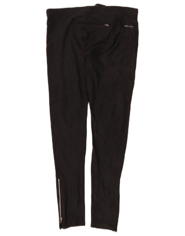 Nike Ženske Dri Fit Trenirke Hlače UK 10 Male crne poliesterske