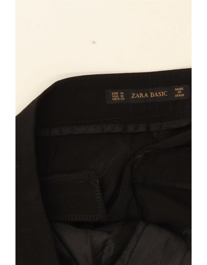 Zara ženske ležerne hlače s klinovima srednje veličine W28 L32 crni poliester