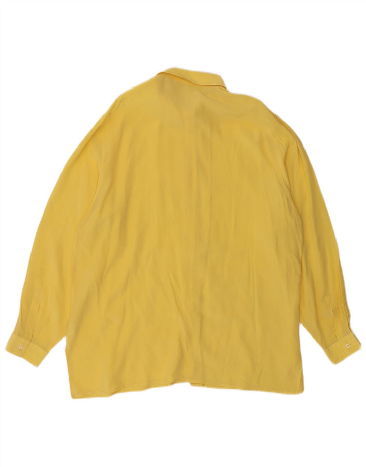 Vintage ženska košulja IT 50 XL žuta svila