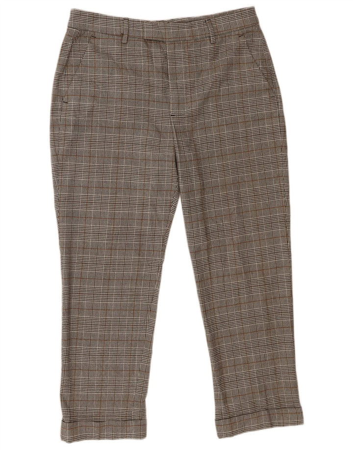 Zara ženske uske skraćene hlače EU 40 srednje W30 L25 sive houndstooth