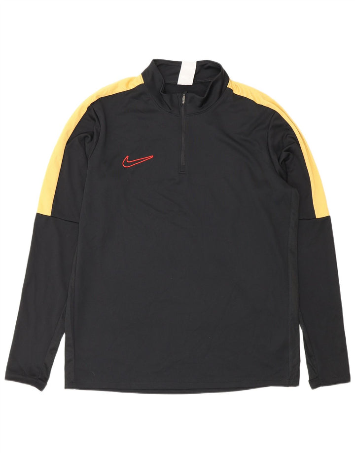 Nike Dri Fit majica s izrezom i velikim gornjim dijelom trenirke u crnoj boji