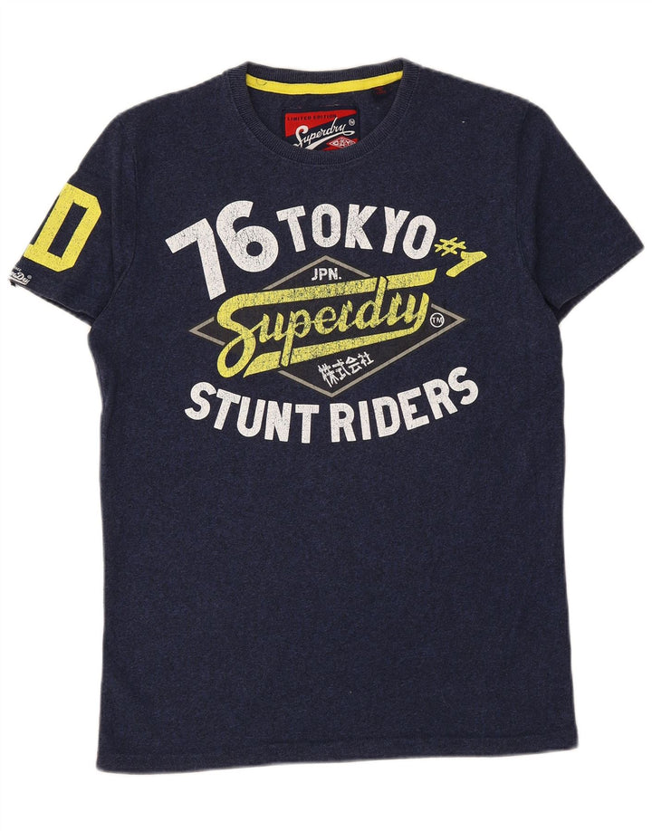 SUPERDRY muška majica kratkih rukava s grafičkim motivima srednje tamnoplavi pamuk