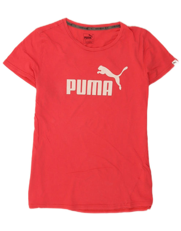 Puma ženska majica kratkih rukava s grafičkim motivima UK 14 srednje ružičasti pamuk