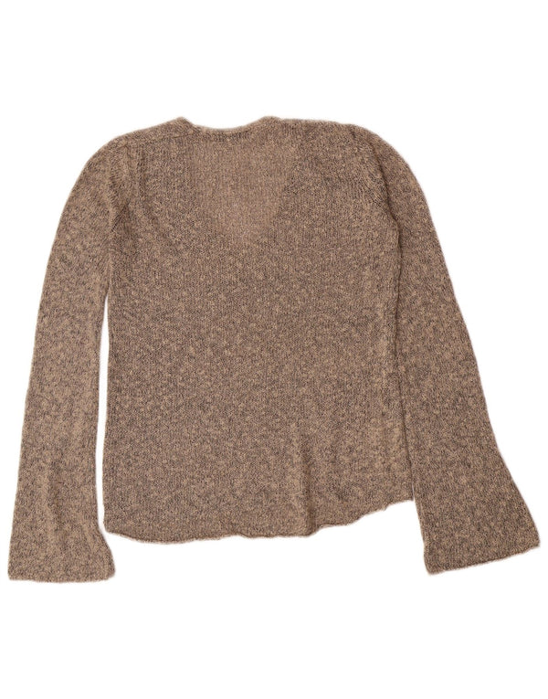 Zara ženski džemper s V-izrezom UK 10 Small Brown