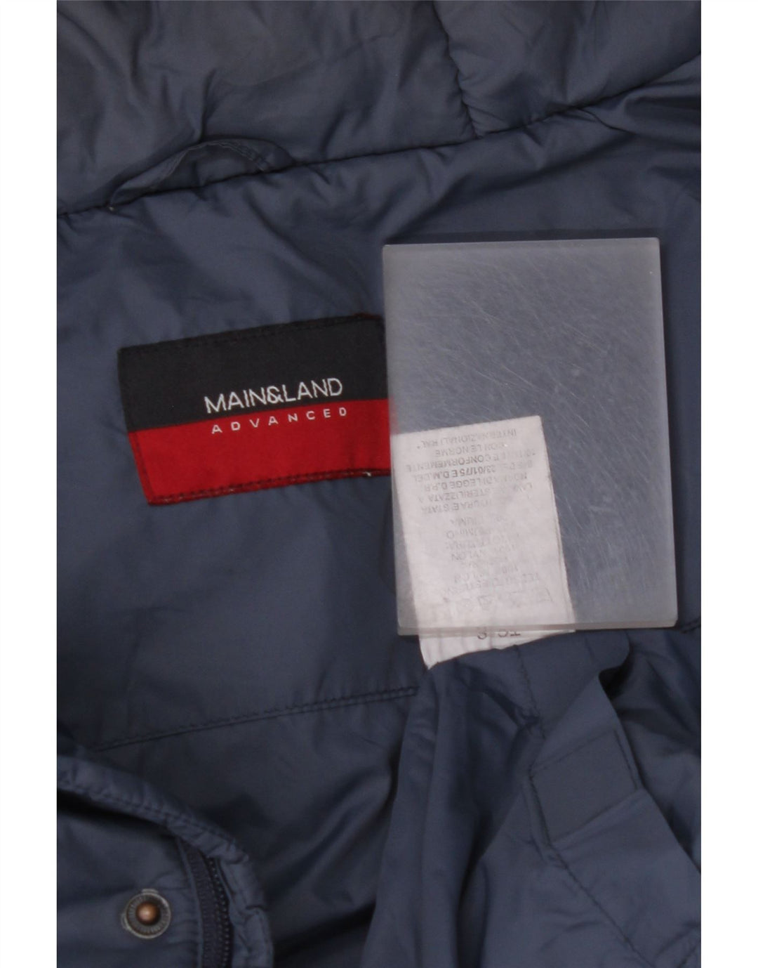 VINTAGE Muški široki kaput s kapuljačom i podstavljenim kaputom UK 36 Mali plavi najlon