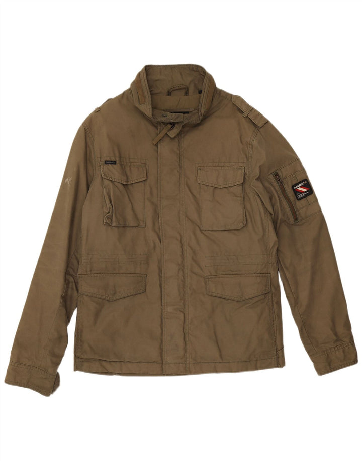 Superdry muška vojna jakna UK 40 Large kaki pamuk