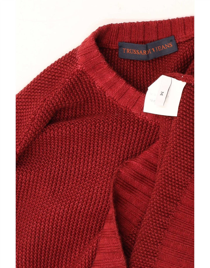 Trussardi Jeans muški džemper s okruglim izrezom srednje crvene boje