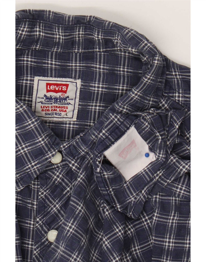 Levi's muška košulja velika tamnoplava karirana pamuk