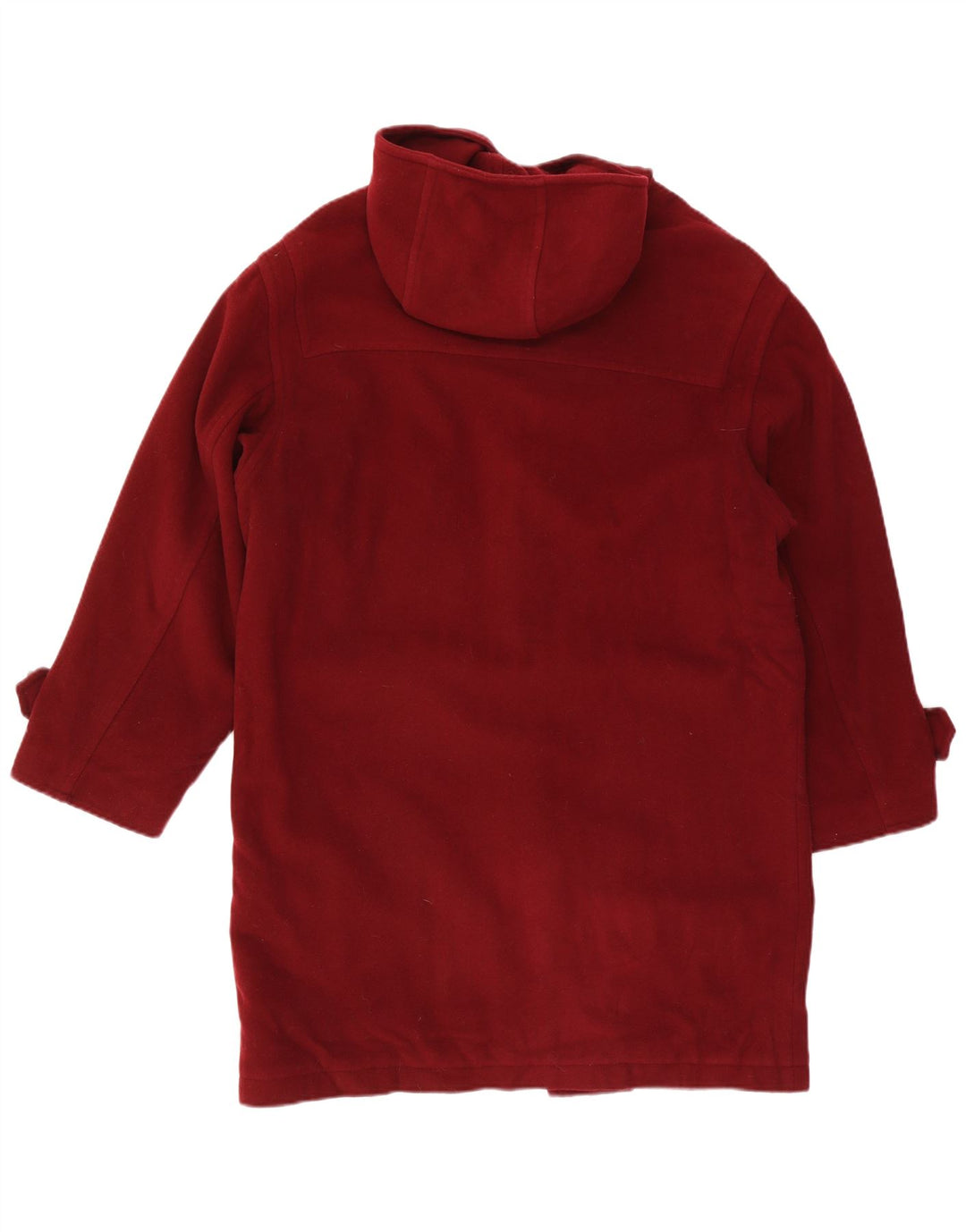 Vintage ženski duffle kaput s kapuljačom IT 52 2XL crvena vuna