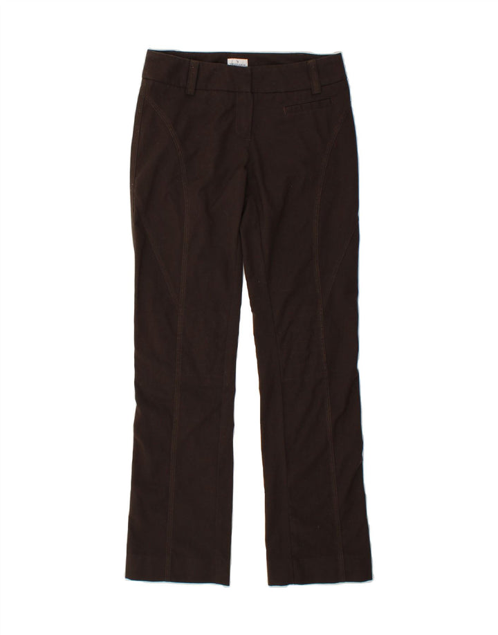 TRUSSARDI Womens Bootcut Casual Trousers IT 42 Medium W30 L32 Brown Vintage Trussardi and Second-Hand Trussardi from Messina Hembry 