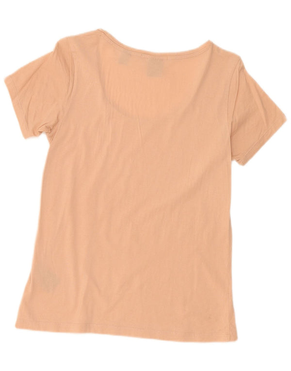 Maison Scotch ženska majica kratkih rukava UK 10 Mala, bež pamuk